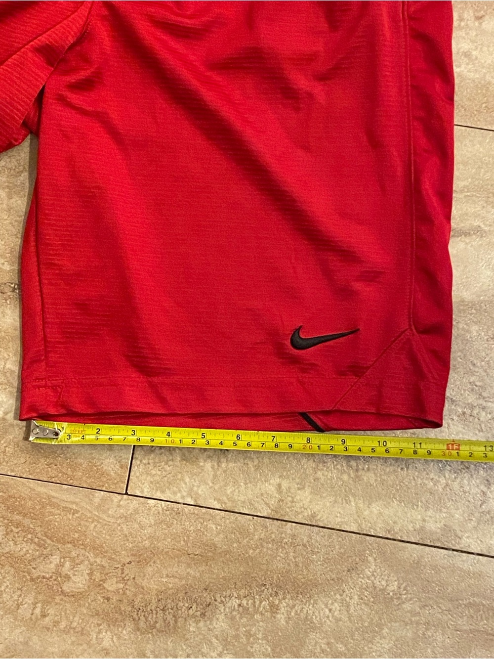 Nike Men’s Red Athletic Long Shorts Shiny Y2K - Picture 5 of 10